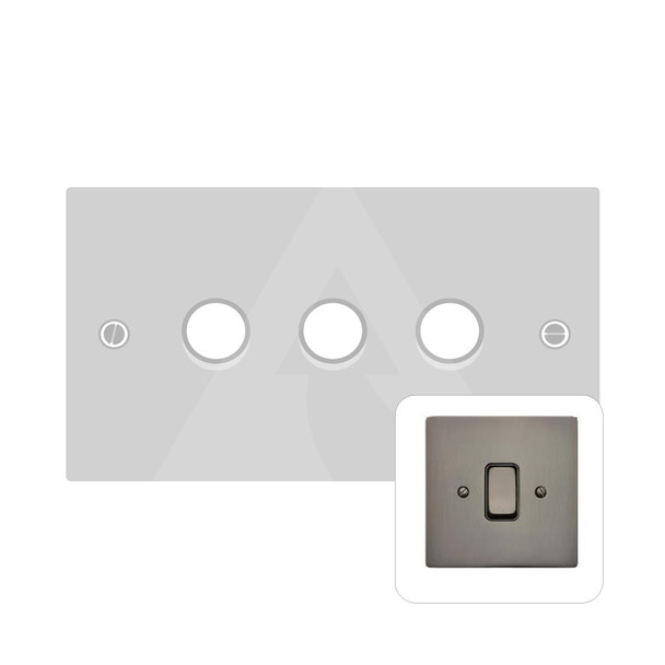 Stylist Grid Range 3 Gang Low Voltage Dimmer 250VA in Polished Bronze  - Trimless