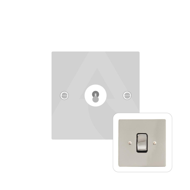Stylist Grid Range 1 Gang Toggle Switch in Polished Nickel  - Trimless