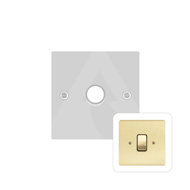 Stylist Grid Range 1 Gang LED Dimmer in Satin Brass  - Trimless