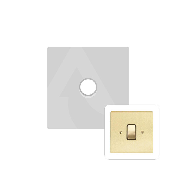 Stylist Grid Range 1 Gang Low Voltage Dimmer 400VA in Satin Brass  - Trimless