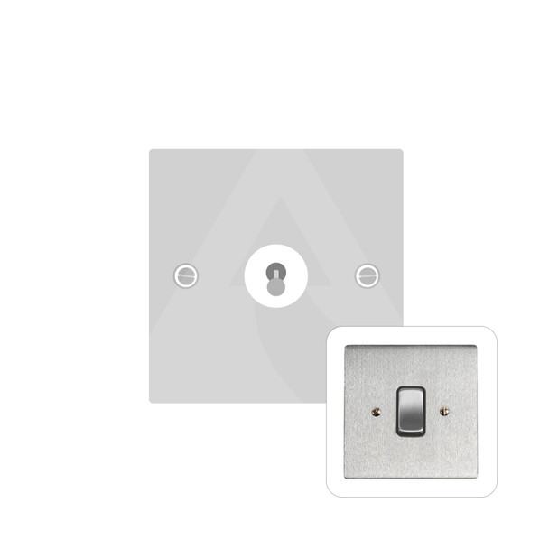 Stylist Grid Range 1 Gang Toggle Switch in Satin Chrome  - Trimless