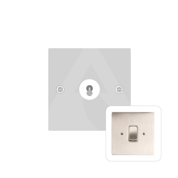 Stylist Grid Range 1 Gang Toggle Switch in Satin Nickel  - Trimless