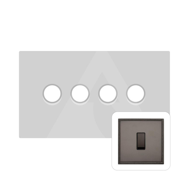 Gainsborough Range 4 Gang LED Dimmer in Matt Bronze  - Trimless