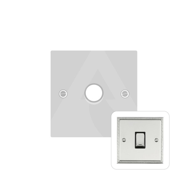 Georgian Elite Range 1 Gang LED Dimmer in Polished Chrome  - Trimless