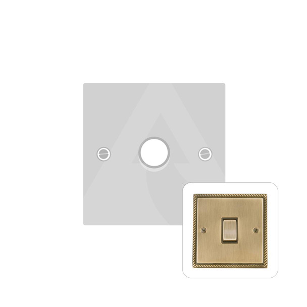 Georgian Elite Range 1 Gang LED Dimmer in Antique Brass  - Trimless