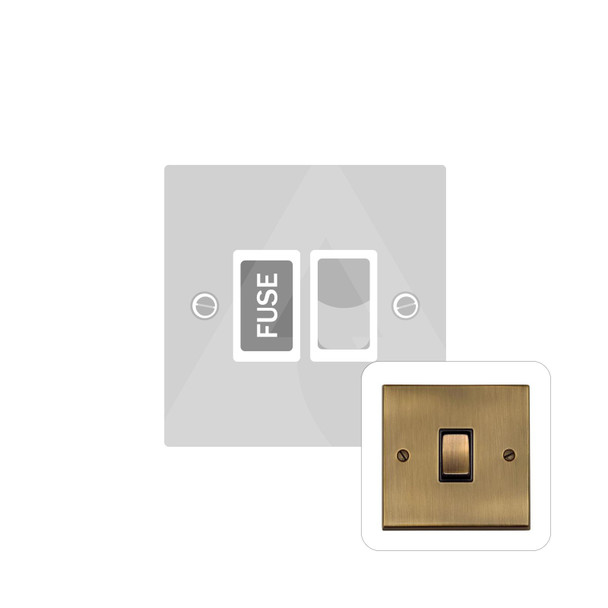 Richmond Elite Low Profile Range Switched Spur (13 Amp) in Antique Brass  - Black Trim