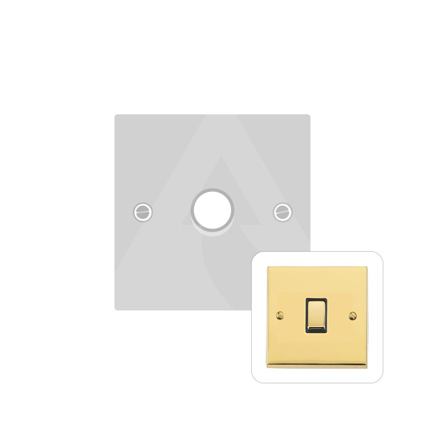 Richmond Elite Low Profile Range 1 Gang LED Dimmer in Polished Brass  - Trimless