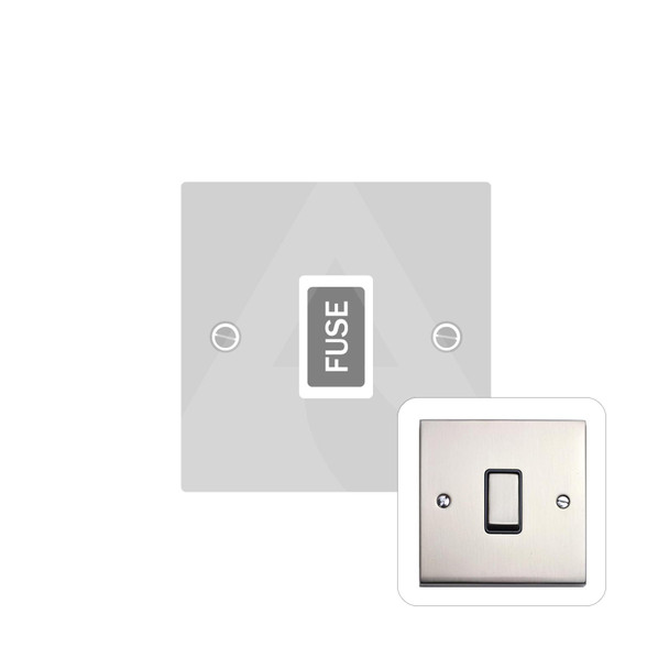 Richmond Elite Low Profile Range Unswitched Spur (13 Amp) in Satin Nickel  - White Trim