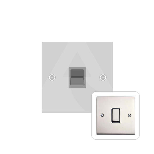 Richmond Elite Low Profile Range 1 Gang Master Line Socket in Satin Nickel  - White Trim