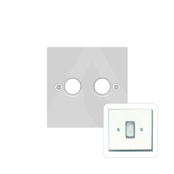 Contractor Range 2 Gang LED Dimmer in Polished Chrome  - Trimless