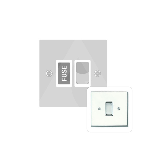 Contractor Range Switched Spur (13 Amp) in Polished Chrome  - White Trim