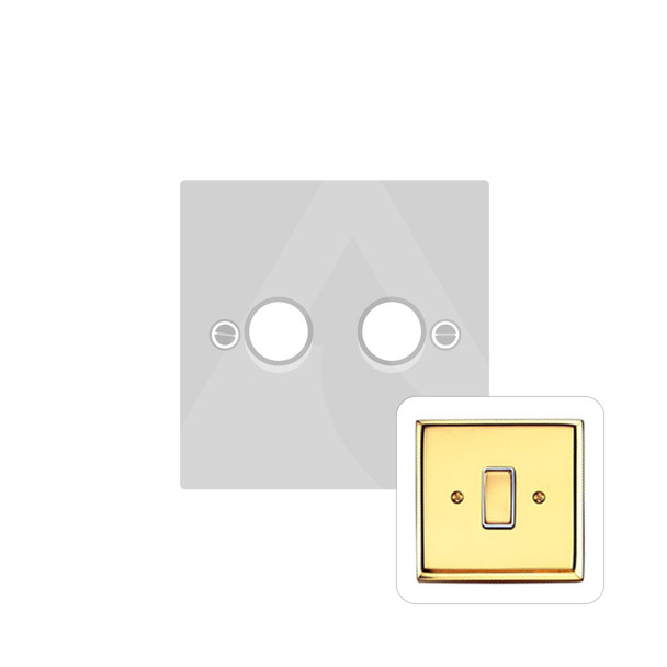 Contractor Range 2 Gang Dimmer (400 watts) in Polished Brass  - Trimless - K972/400