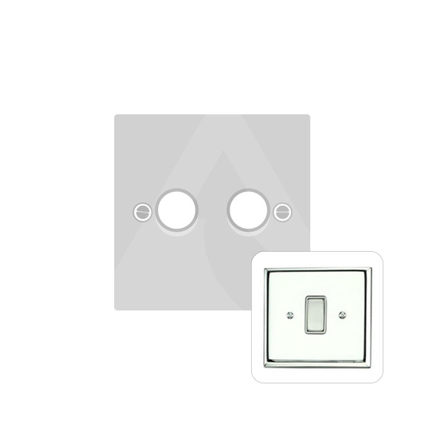 Contractor Range 2 Gang Dimmer (400 watts) in Polished Chrome  - Trimless - KC972/400