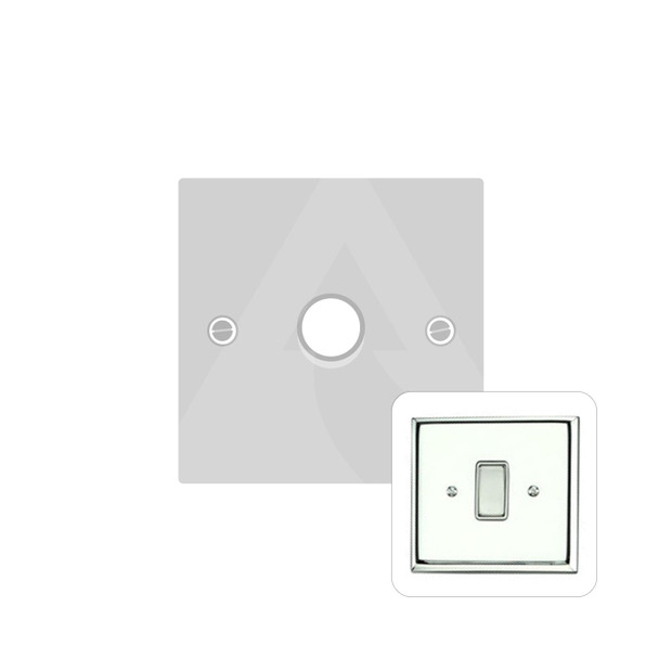 Harmony Grid Range 1 Gang LED Dimmer in Polished Chrome  - Trimless