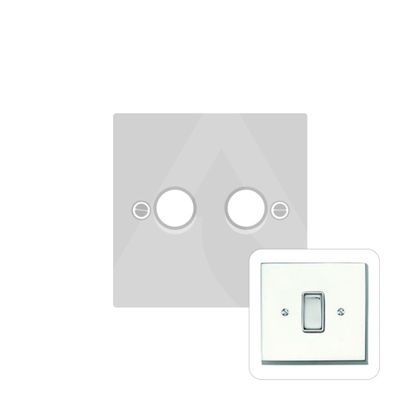 Harmony Grid Range 2 Gang Dimmer (400 watts) in Polished Chrome  - Trimless - CR570/400