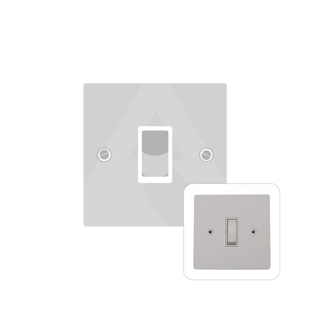 Primed White (Paintable) Range 1 Gang Rocker Switch (20 Amp) in Primed White  - White Trim