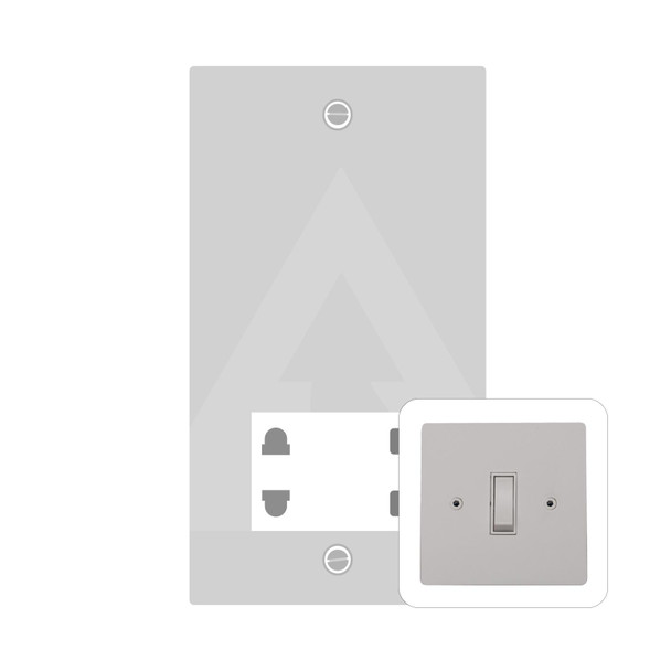 Primed White (Paintable) Range Shaver Socket Output Voltage 110/240V in Primed White  - White Trim