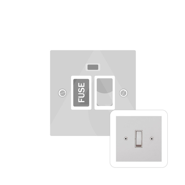 Primed White (Paintable) Range Switched Spur with Neon (13 Amp) in Primed White  - White Trim - QPW.666.W