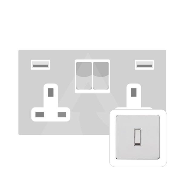 Mode Range Double USB Socket (13 Amp) in Matt White  - White Trim