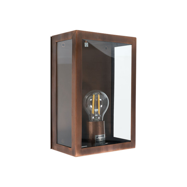 wall lantern aged copper