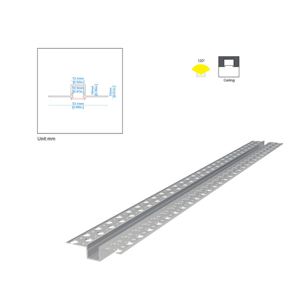 Plaster In Aluminium Profile