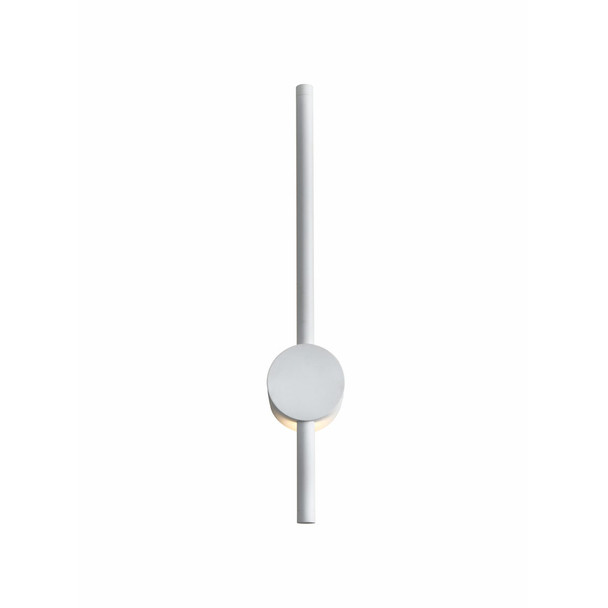 Wall Light In Matt White with Circle Wall Mount