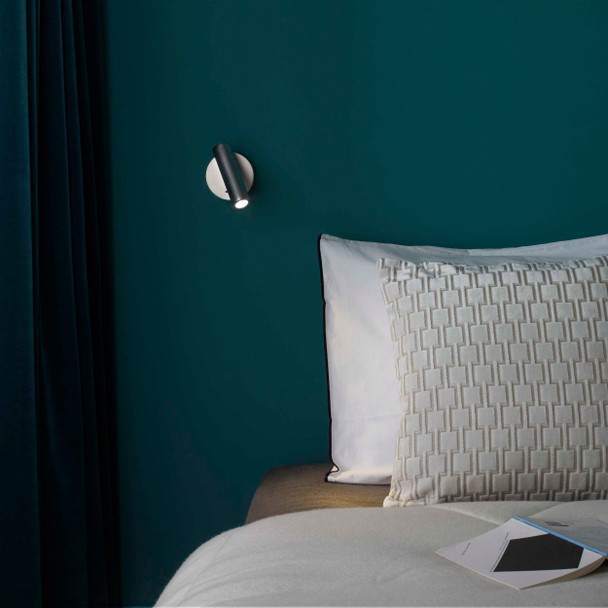 Enna Surface LED Wall Reading Light Right Bedside Installation