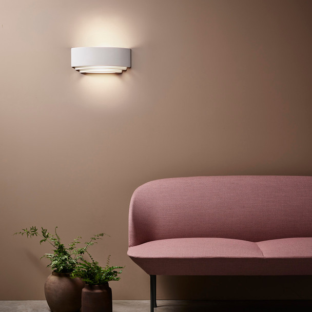 Amalfi 315 in Ceramic Modern Wall Light Living Room Installation