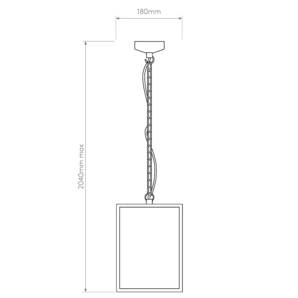 Homefield Pendant Light 240 Technical Drawing