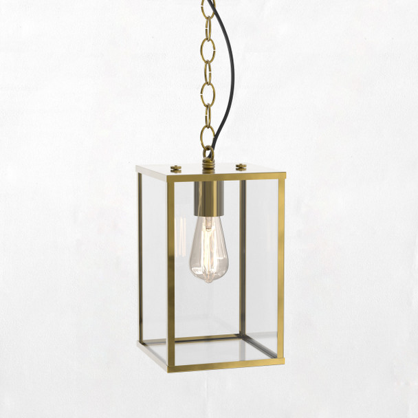 Homefield Pendant 240 in Natural Brass