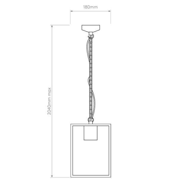 Homefield Pendant 240 in Natural Brass