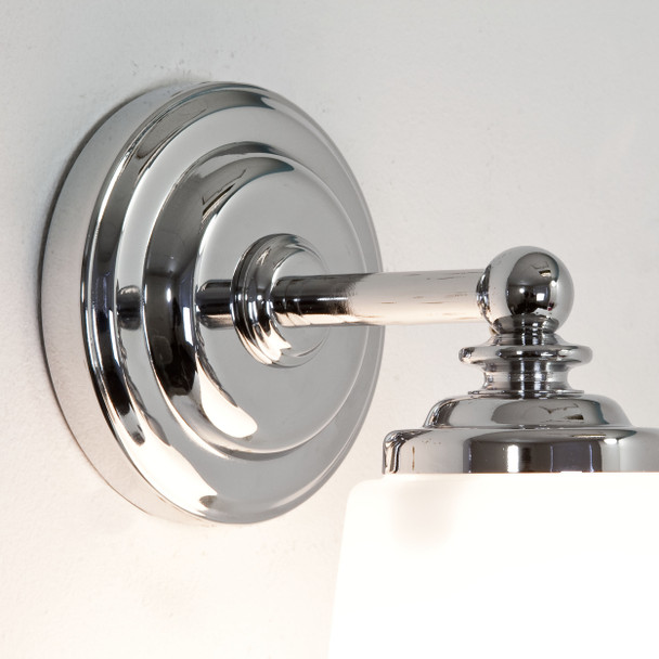 Anton in Polished Chrome Bathroom Wall Light Close Up