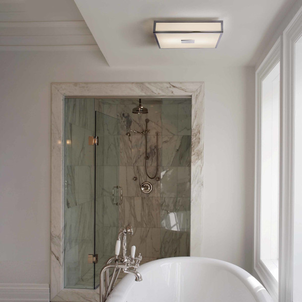 Mashiko Classic 300 Square Bathroom Flush Ceiling Light, Light Design Bathroom Installation