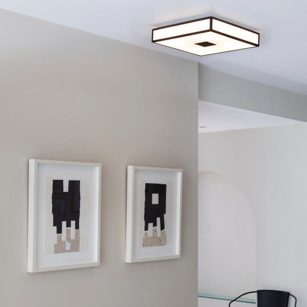 Mashiko 400 Square Ceiling Flush Light Hall Installation