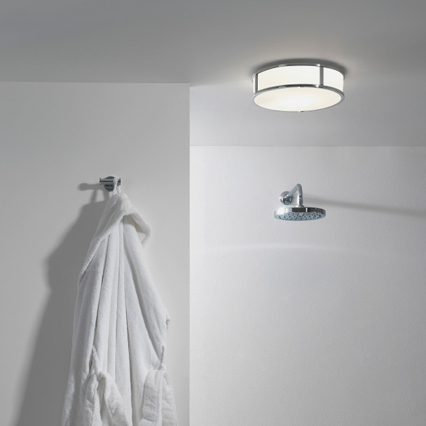 Mashiko 300 Round in Polished Chrome Bathroom Ceiling Light IP44