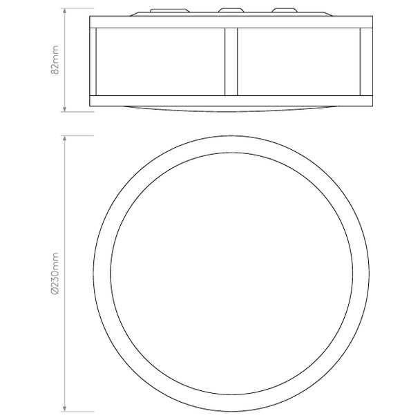 Mashiko 300 Round in Bronze Bathroom Ceiling Light IP44