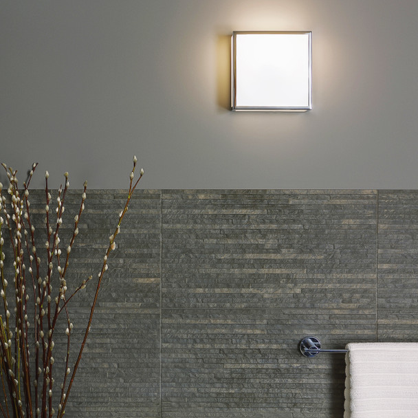 Mashiko 200 Square in Bronze Bathroom Flush Ceiling and Wall Light