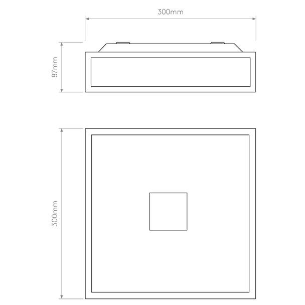Mashiko 300 Square LED in Bronze