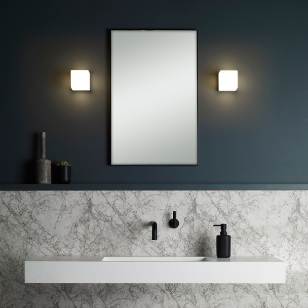 Cube in Polished Chrome Bathroom Wall Light