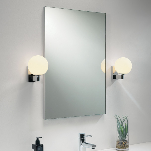 Sagara Bathroom Wall Light with Sphere Shaped Bathroom Mirror Sides Installation Light Interior