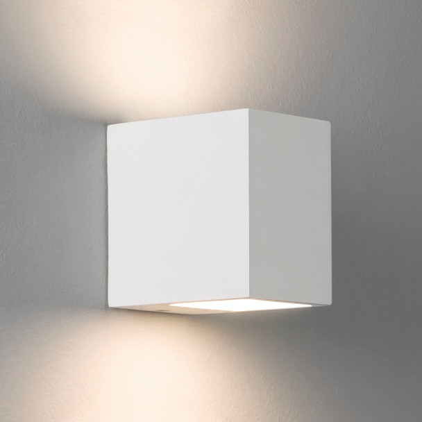 Mosto in Plaster Wall Washer Up and Down Light Switched On