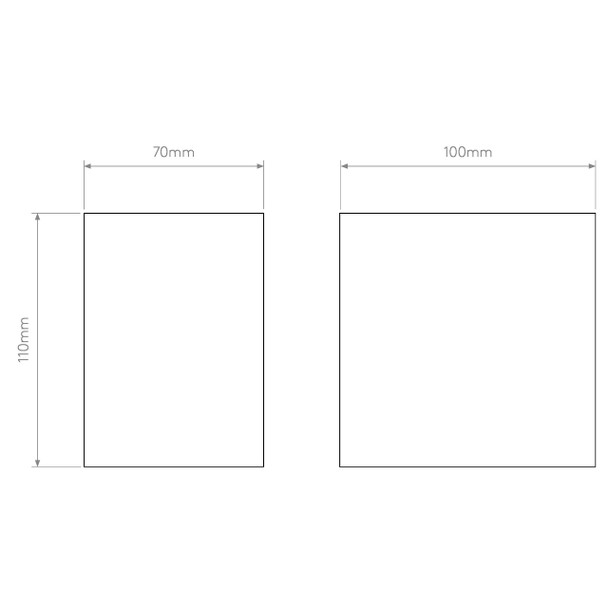 Mosto in Plaster Wall Washer Up and Down Light Technical Drawing