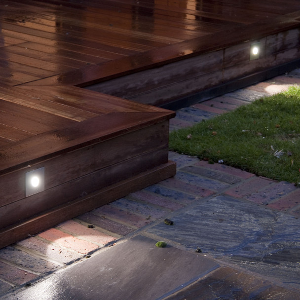 Tango LED 3000K in Brushed Stainless Steel Low Level Outdoor Lights IP65