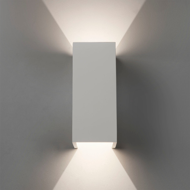 Parma 210 LED Up and Down Wall Light in Plaster, Astro Plaster Lighting