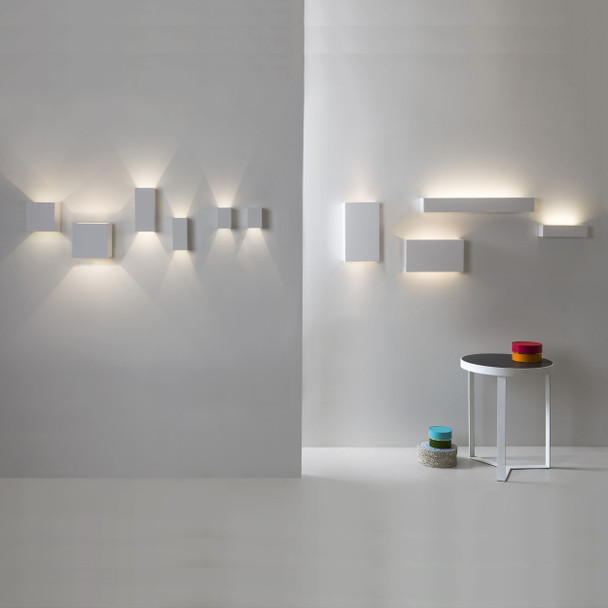 Range of Pienza 165 Up and Down Wall Lights in Plaster