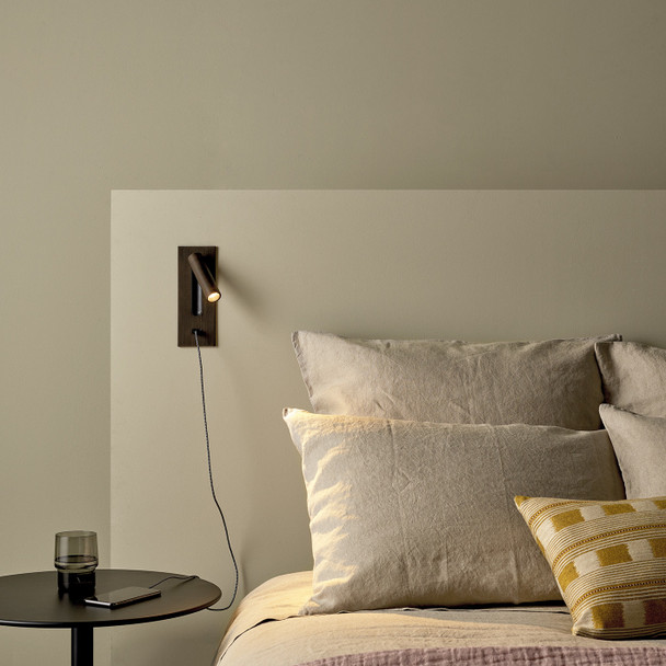 Fuse 3 USB Wall Reading Spotlight Bedside Installation Vertically