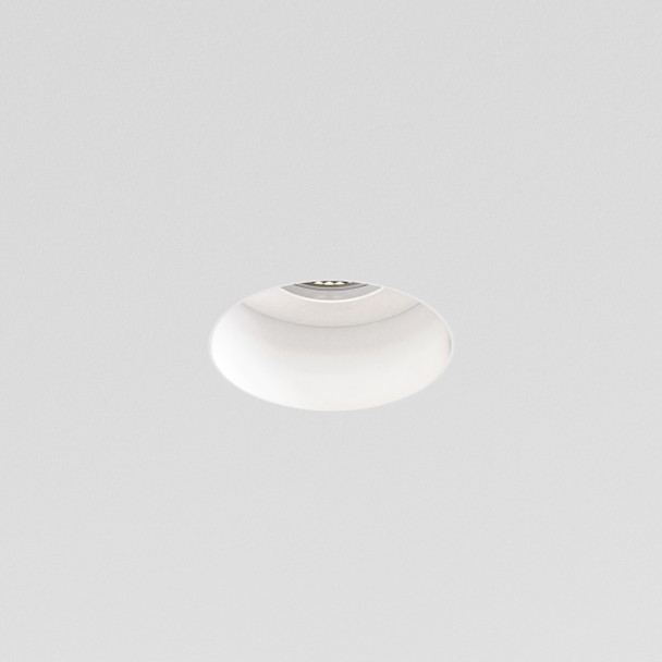 Trimless Slimline Round Fixed Fire-Rated IP65 in Matt White