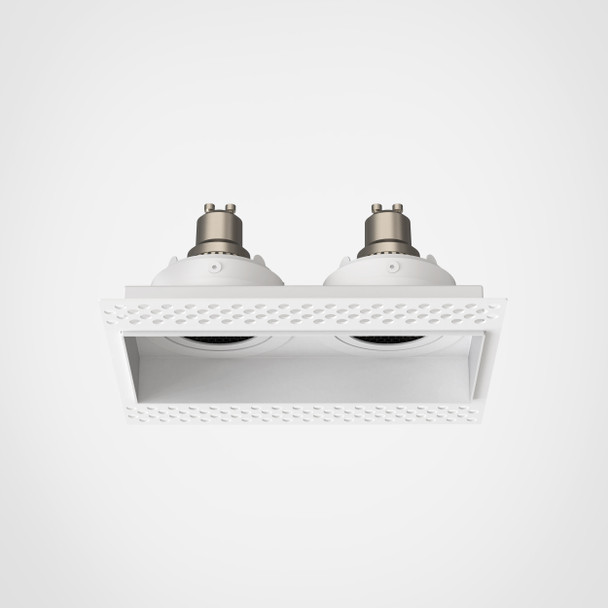 Trimless Square Twin Adjustable Downlight GU10 Full Graphic Image