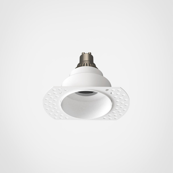 Trimless Round Fixed Downlight in Matt White