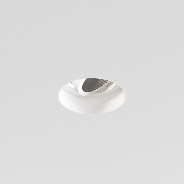 Trimless Round Adjustable Downlight in Matt White